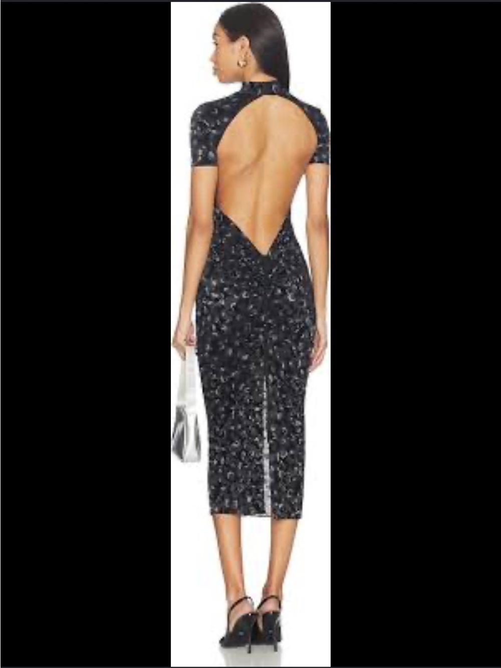 Elegant Black Patterned Dress